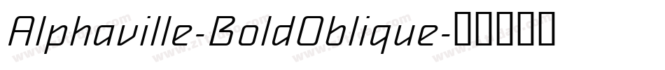 Alphaville-BoldOblique字体转换