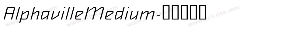 AlphavilleMedium字体转换