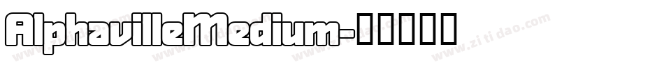 AlphavilleMedium字体转换