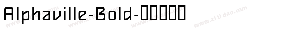 Alphaville-Bold字体转换