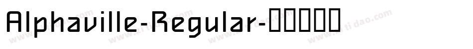 Alphaville-Regular字体转换