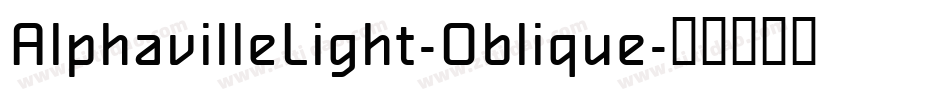 AlphavilleLight-Oblique字体转换