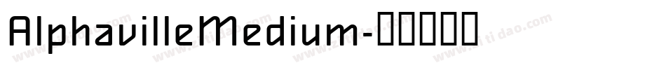 AlphavilleMedium字体转换