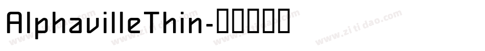 AlphavilleThin字体转换