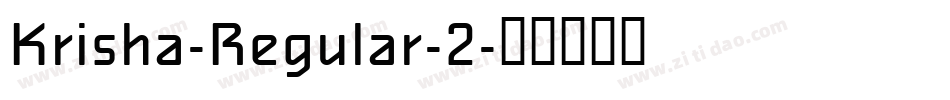 Krisha-Regular-2字体转换