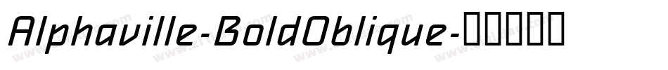 Alphaville-BoldOblique字体转换