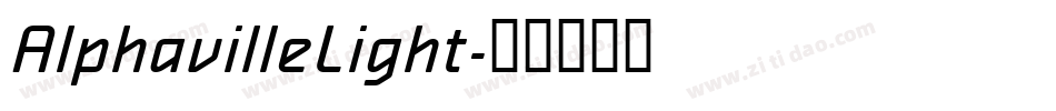 AlphavilleLight字体转换