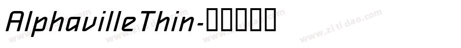 AlphavilleThin字体转换