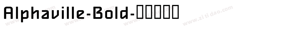 Alphaville-Bold字体转换