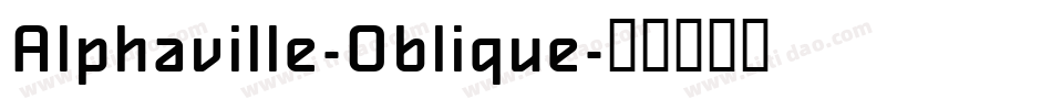 Alphaville-Oblique字体转换