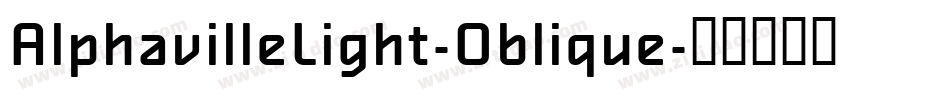 AlphavilleLight-Oblique字体转换
