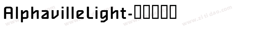 AlphavilleLight字体转换