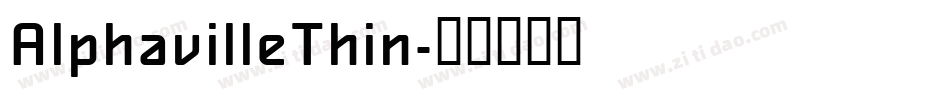 AlphavilleThin字体转换