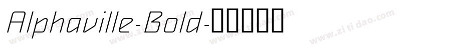 Alphaville-Bold字体转换