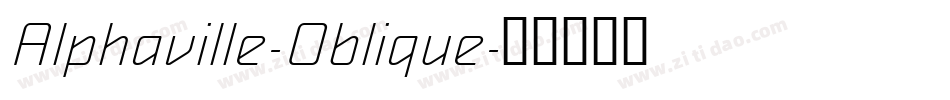 Alphaville-Oblique字体转换
