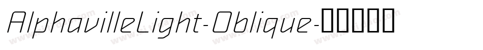 AlphavilleLight-Oblique字体转换