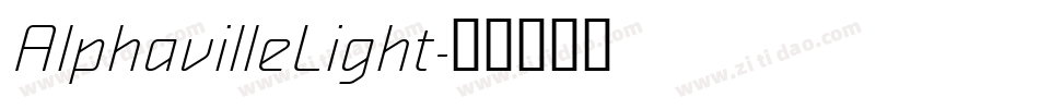 AlphavilleLight字体转换
