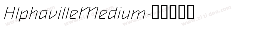 AlphavilleMedium字体转换