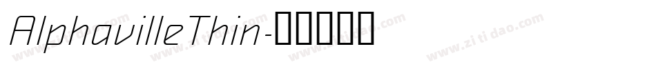 AlphavilleThin字体转换