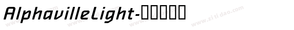 AlphavilleLight字体转换