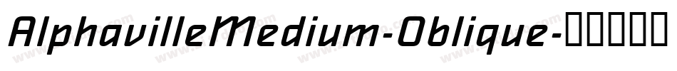 AlphavilleMedium-Oblique字体转换