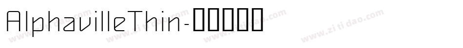 AlphavilleThin字体转换