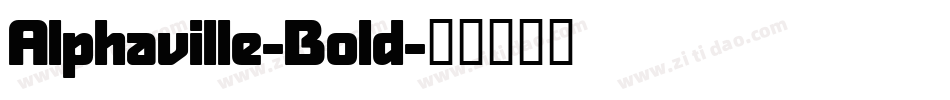 Alphaville-Bold字体转换