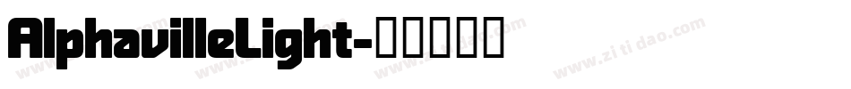 AlphavilleLight字体转换