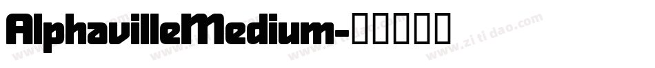 AlphavilleMedium字体转换