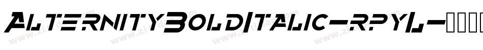 AlternityBoldItalic-rpyL字体转换