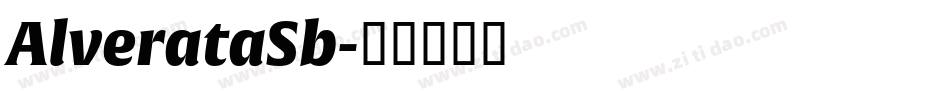AlverataSb字体转换
