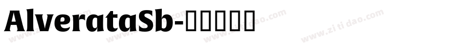 AlverataSb字体转换