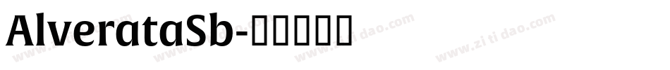 AlverataSb字体转换