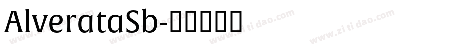 AlverataSb字体转换