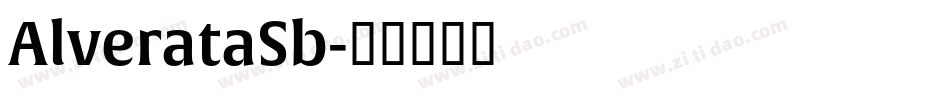 AlverataSb字体转换