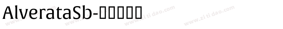 AlverataSb字体转换