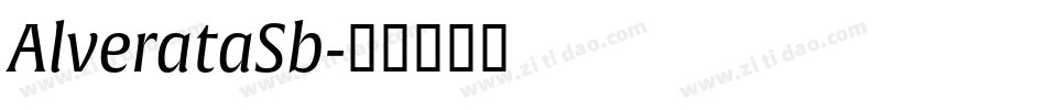 AlverataSb字体转换