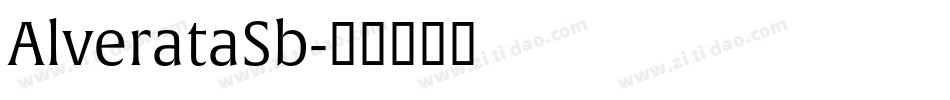 AlverataSb字体转换