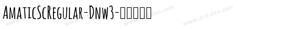 AmaticScRegular-Dnw3字体转换