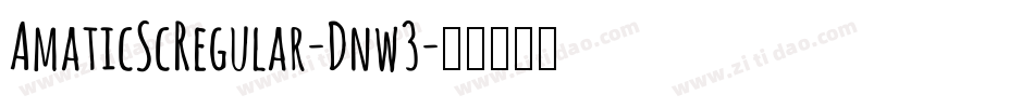AmaticScRegular-Dnw3字体转换