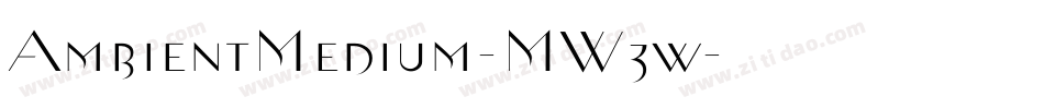 AmbientMedium-MW3w字体转换