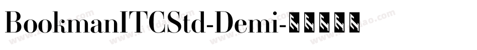 BookmanITCStd-Demi字体转换