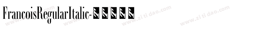 FrancoisRegularItalic字体转换