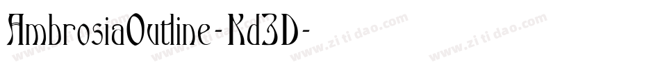 AmbrosiaOutline-Kd3D字体转换