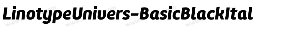 LinotypeUnivers-BasicBlackItalic字体转换