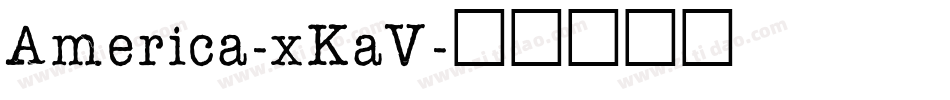 America-xKaV字体转换