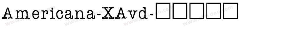Americana-XAvd字体转换