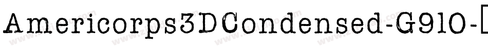 Americorps3DCondensed-G9lO字体转换