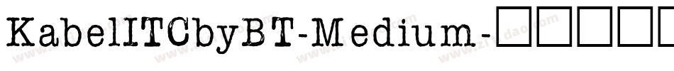 KabelITCbyBT-Medium字体转换
