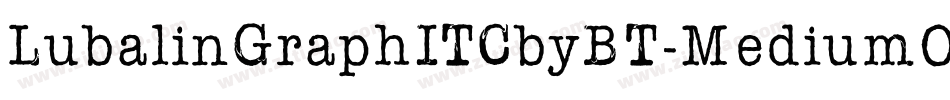 LubalinGraphITCbyBT-MediumObl字体转换